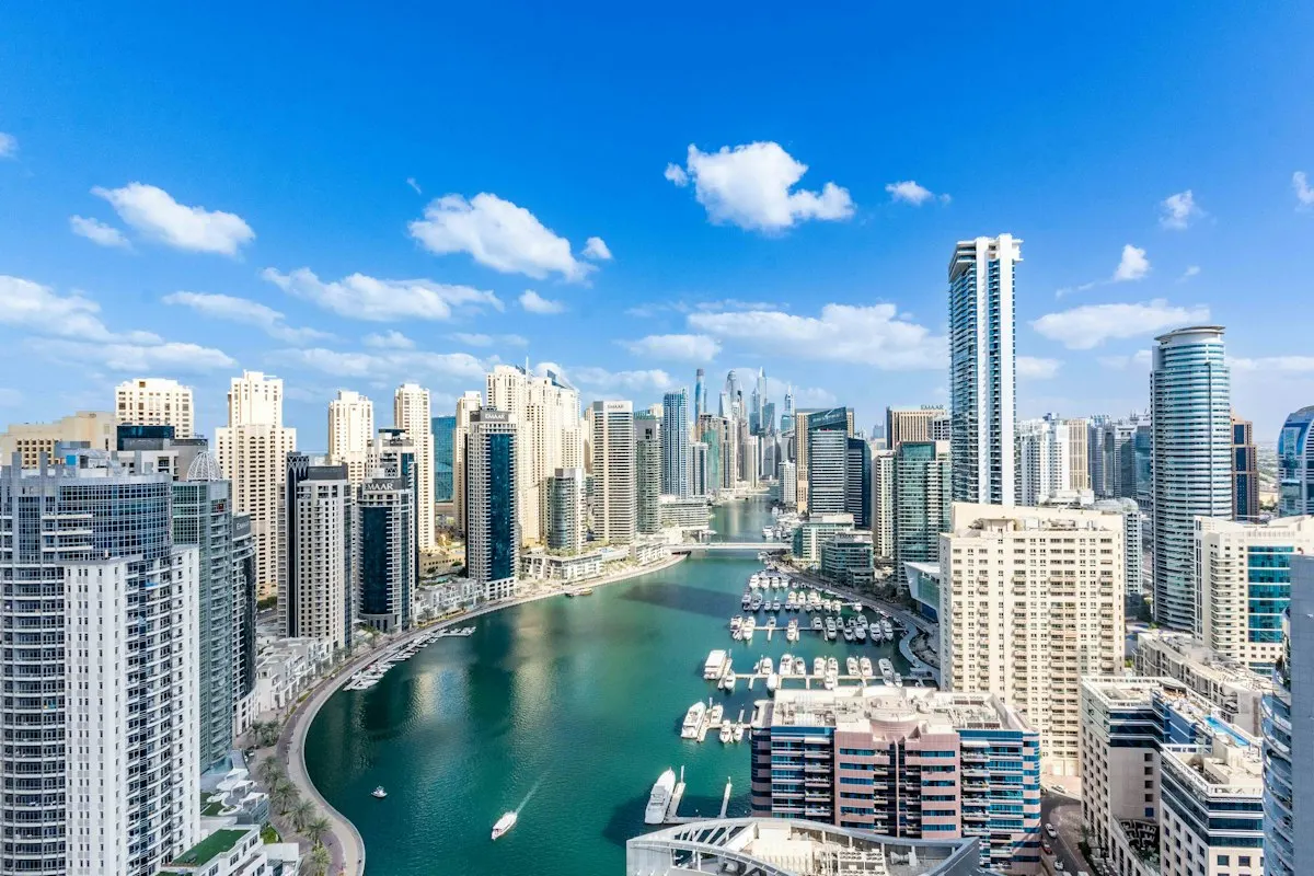 Dubai Marina waterfront and skyline